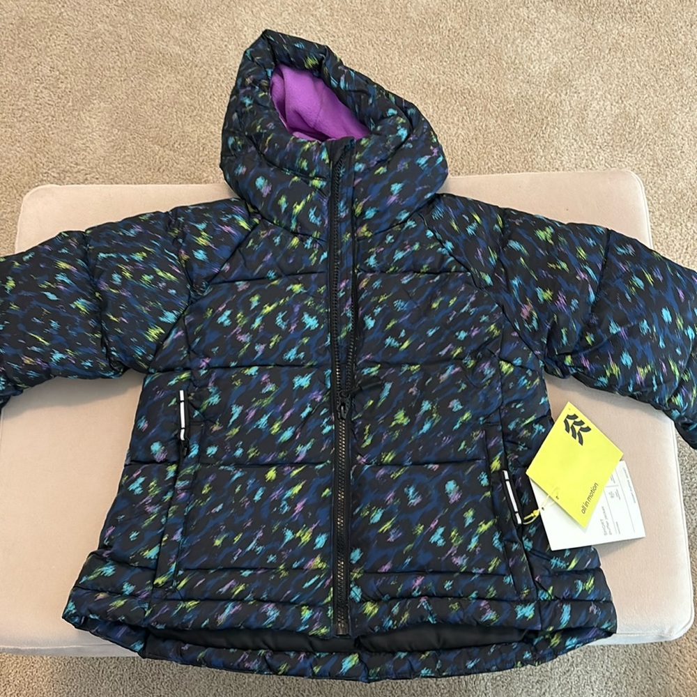 NWT All In Motion Girls Puffer Coat